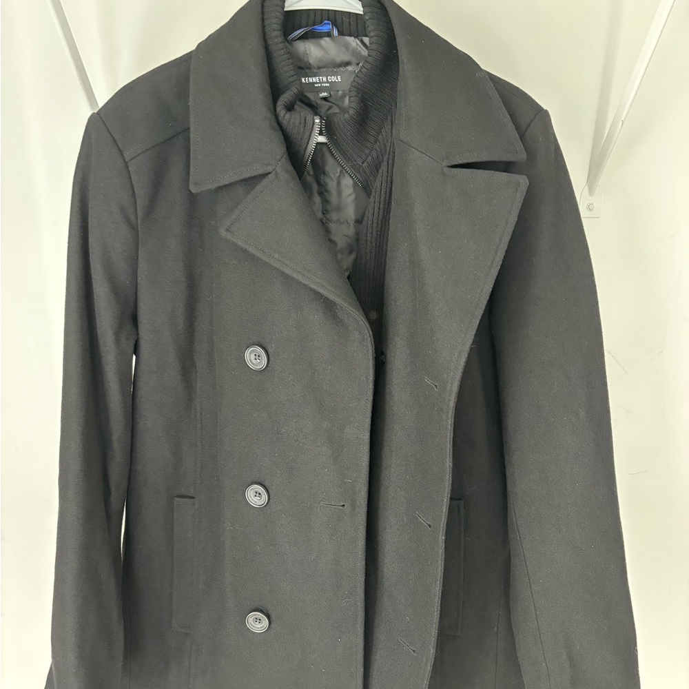 Black Kenneth Cole peacoat, size M